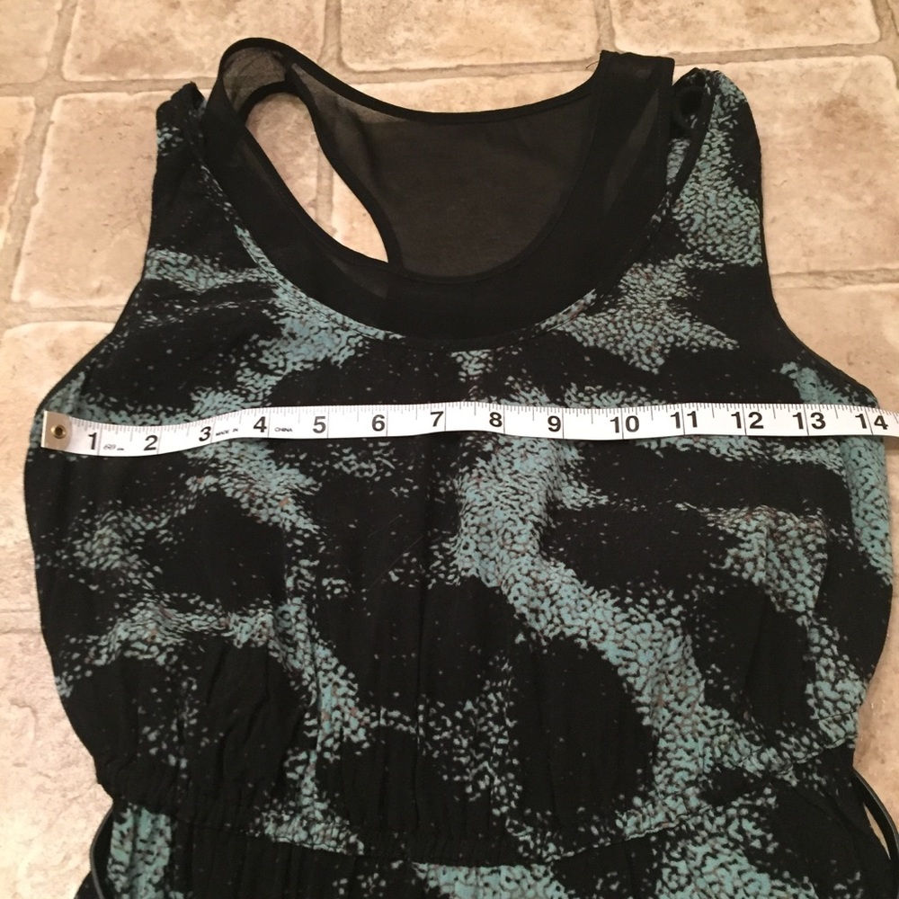 Kensie black and Teal dress with belt - Picture 5 of 7